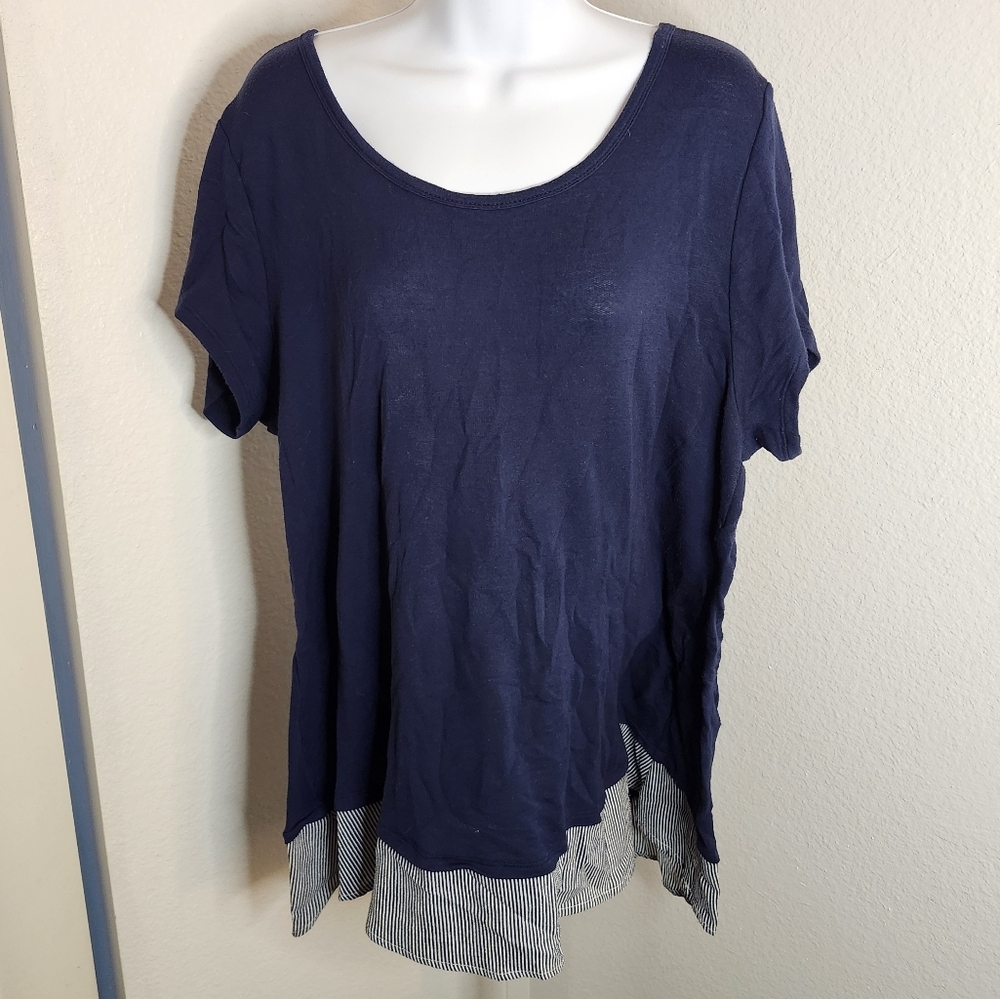 Bobeau Womens Size 1x Flowy Blouse